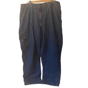 Haband's Arctic Bear flannel lined  cargo jeans pants straight leg men 40M
